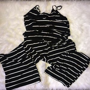 Stripe tank jumpsuit